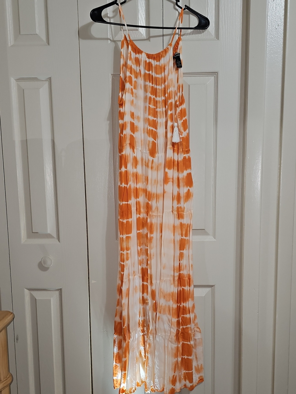 Orange Tie-Dye Maxi Dress - Lightweight Women’s Summer Dress